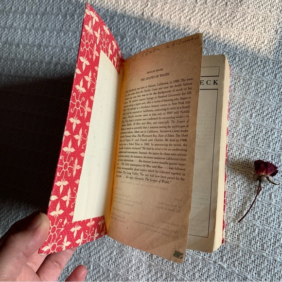 The Grapes of Wrath John Steinbeck Re-Covered Upcycled Vintage Classic Book - Picture 4 of 7